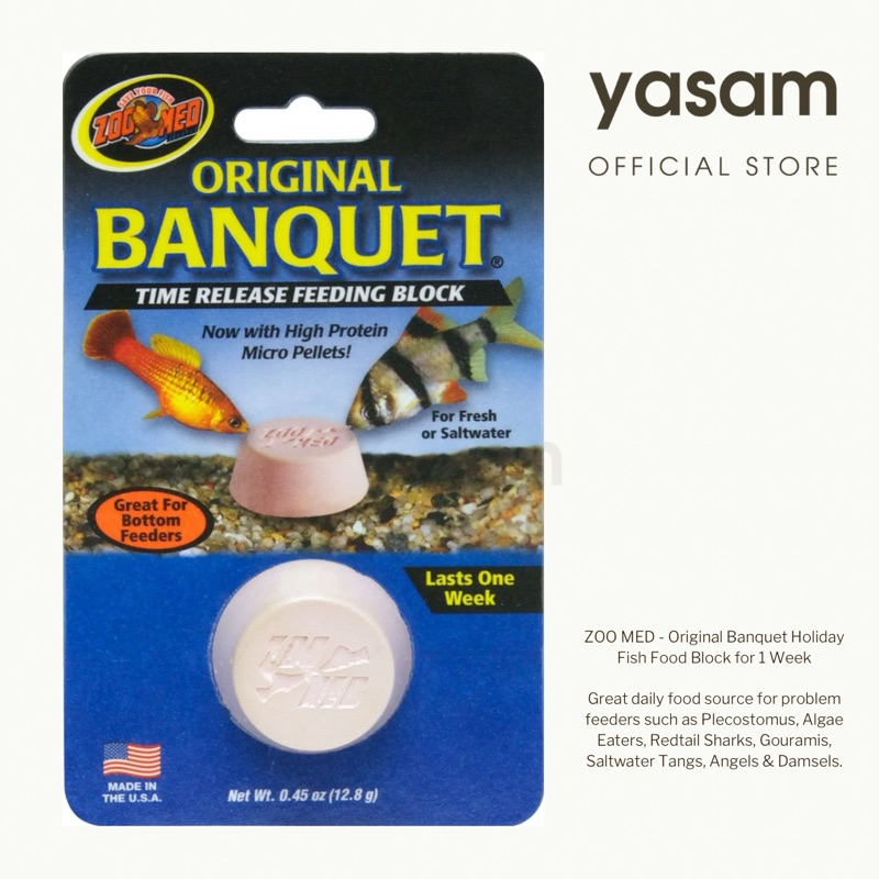 ZOO MED - Original Banquet Holiday Fish Food Block for 1 Week | Shopee ...