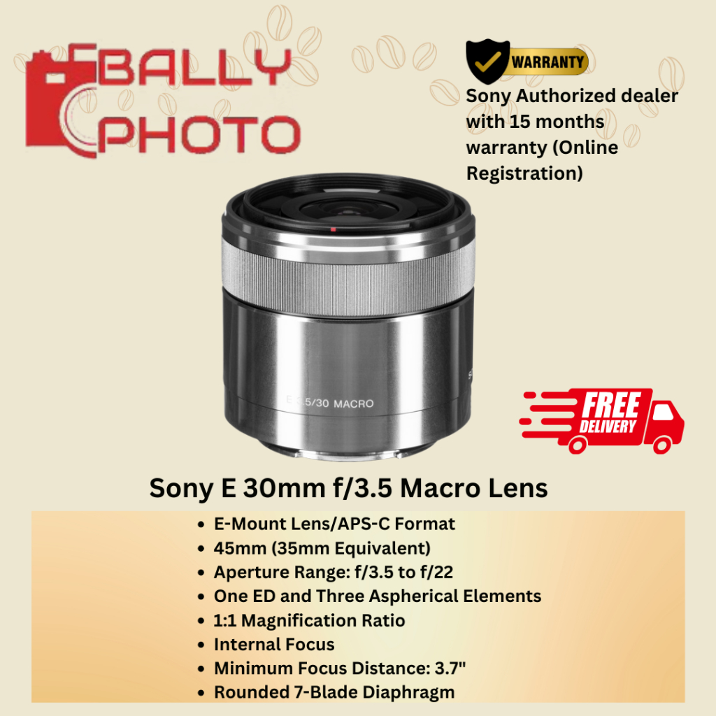 Sony E 30mm f/3.5 Macro Lens / SEL30M35 | Shopee Singapore
