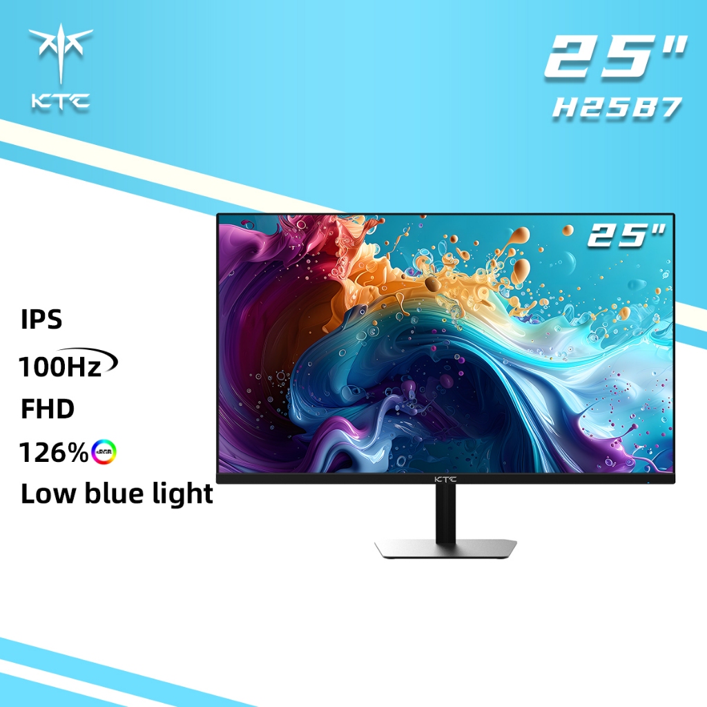 KTC 24.5 1080P IPS 100Hz FHD Eye Protection Low Blue Light Office Light Gaming Monitor H25B7