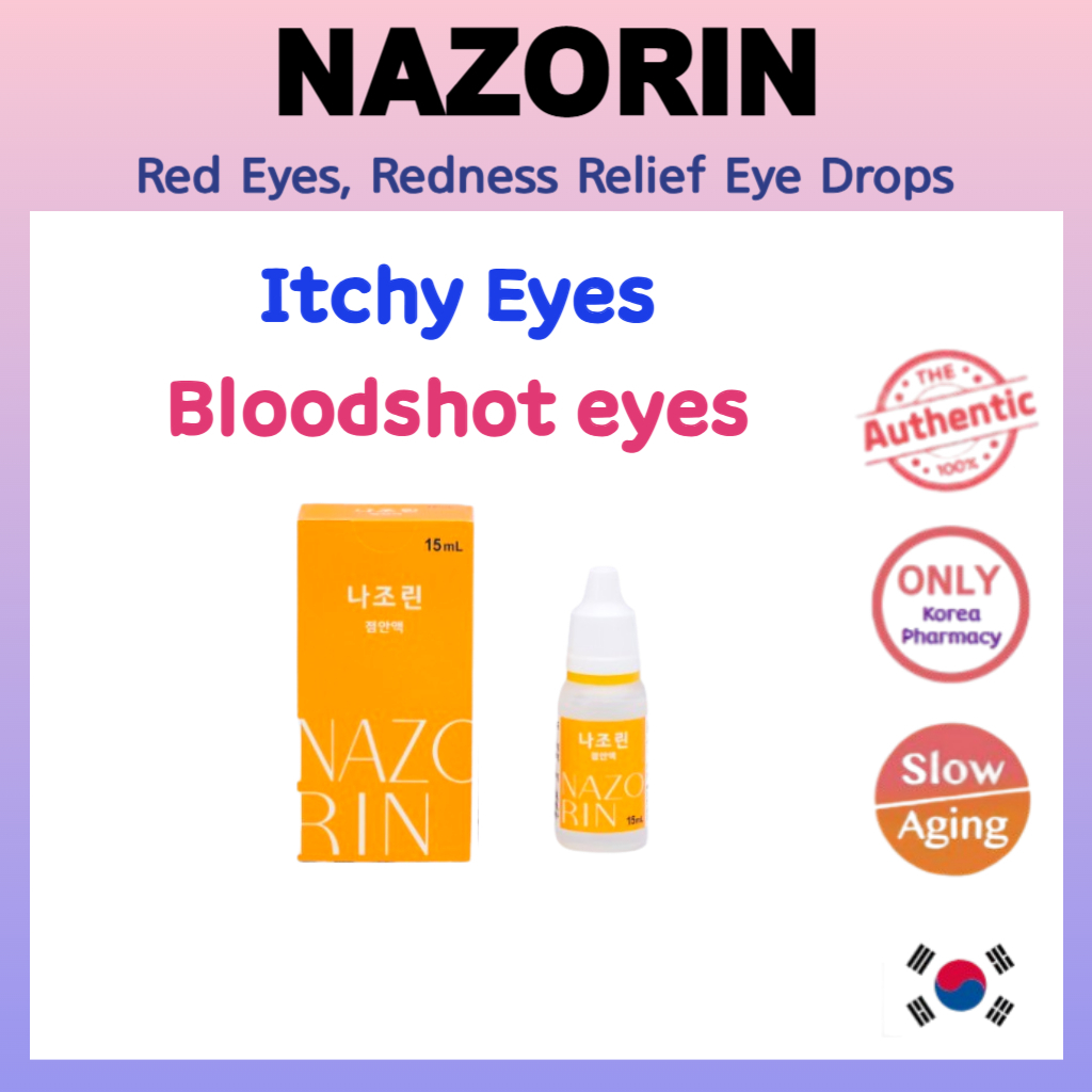 ★Korea Pharmacy★ Nazorin Eye Drops (15ml) Red eyes, Itchy eyes ...