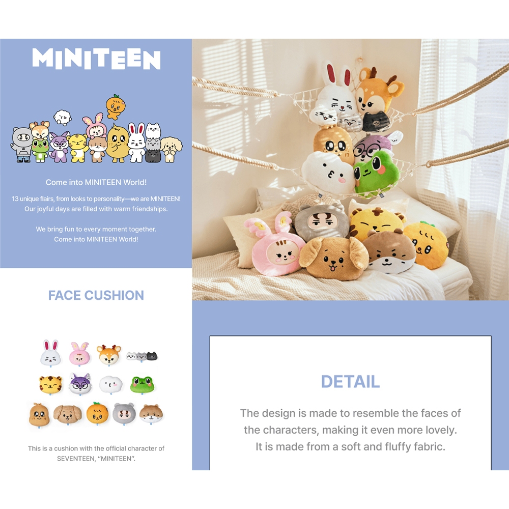 Pre order ] SEVENTEEN - MINITEEN Face Cushion | Shopee Singapore