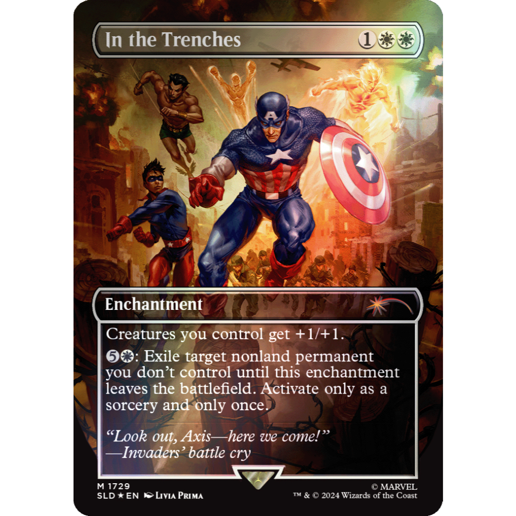 MTG x Marvel Secret Lair Captain America Rainbow Foil sealed
