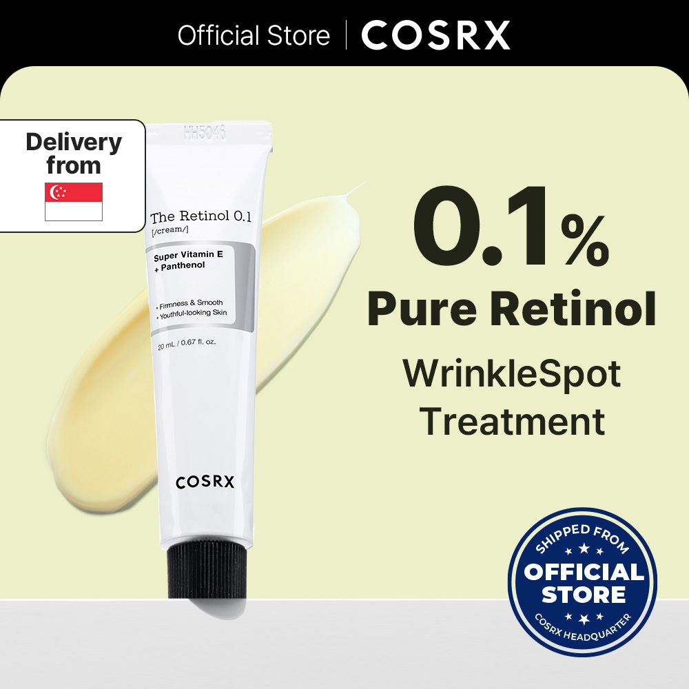 [COSRX OFFICIAL] The Retinol 0.1 Eye Cream (20ml), Pure Retinol 0.1% ...