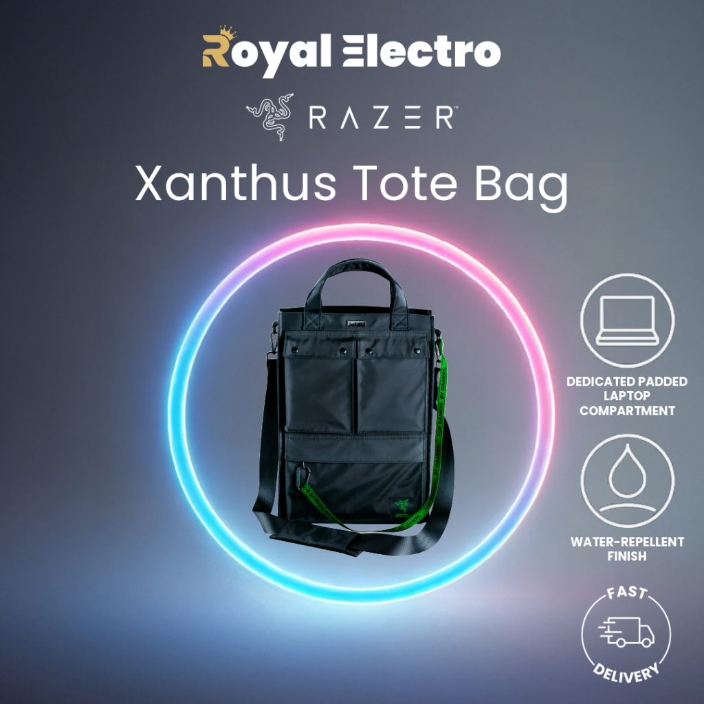 Razer Xanthus Tote Bag Water Repellent Finish With Dedicated Laptop ...