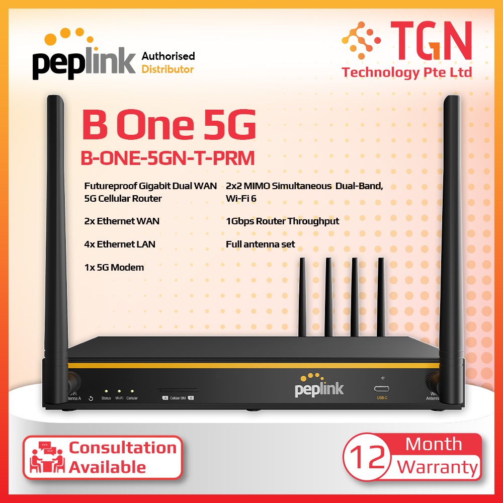 Peplink B One 5G Dual WAN 5G Cellular Router B-ONE-5GN-T-PRM | Shopee ...