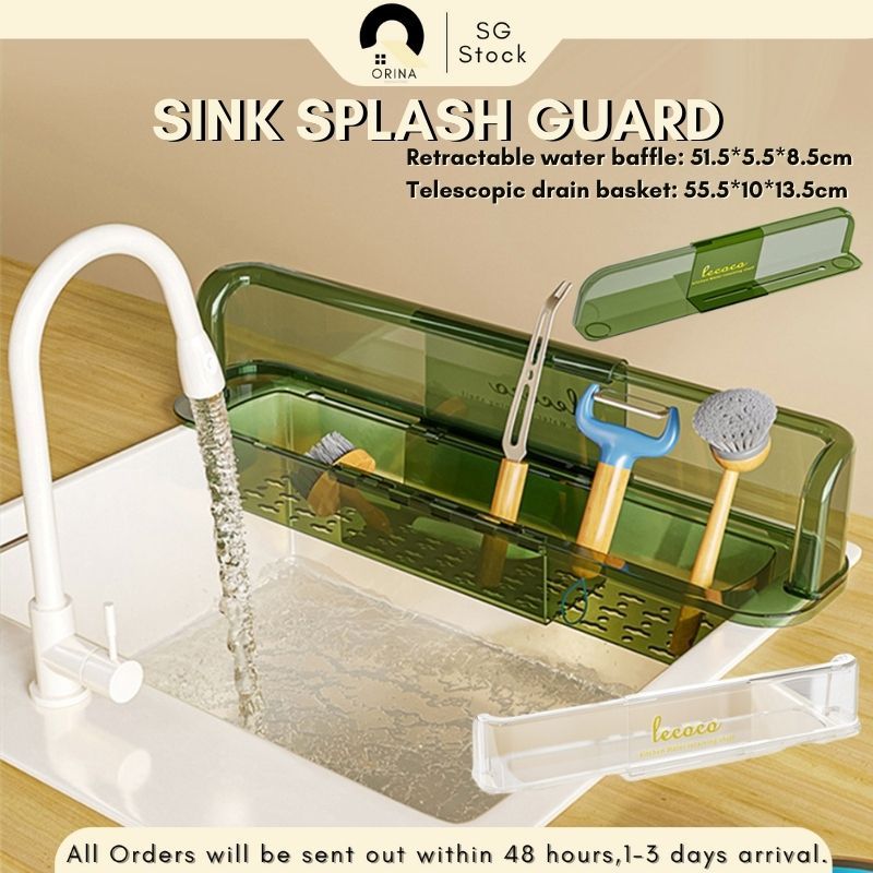 [SG] Basin Splash Guard Bathroom Sink Kitchen Sink Rack Honeycomb ...