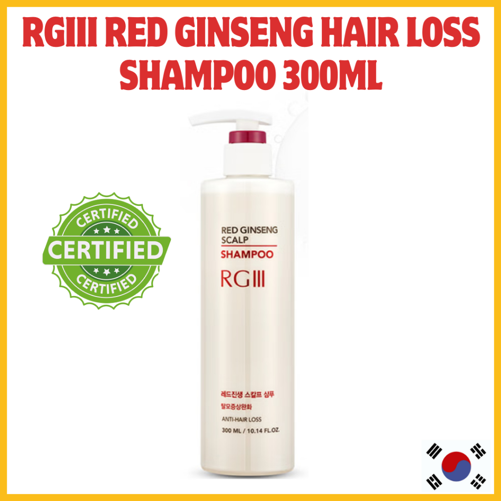 RGIII Red Ginseng Hair Loss Shampoo | Herbal Scalp Care | 300ml Made in ...