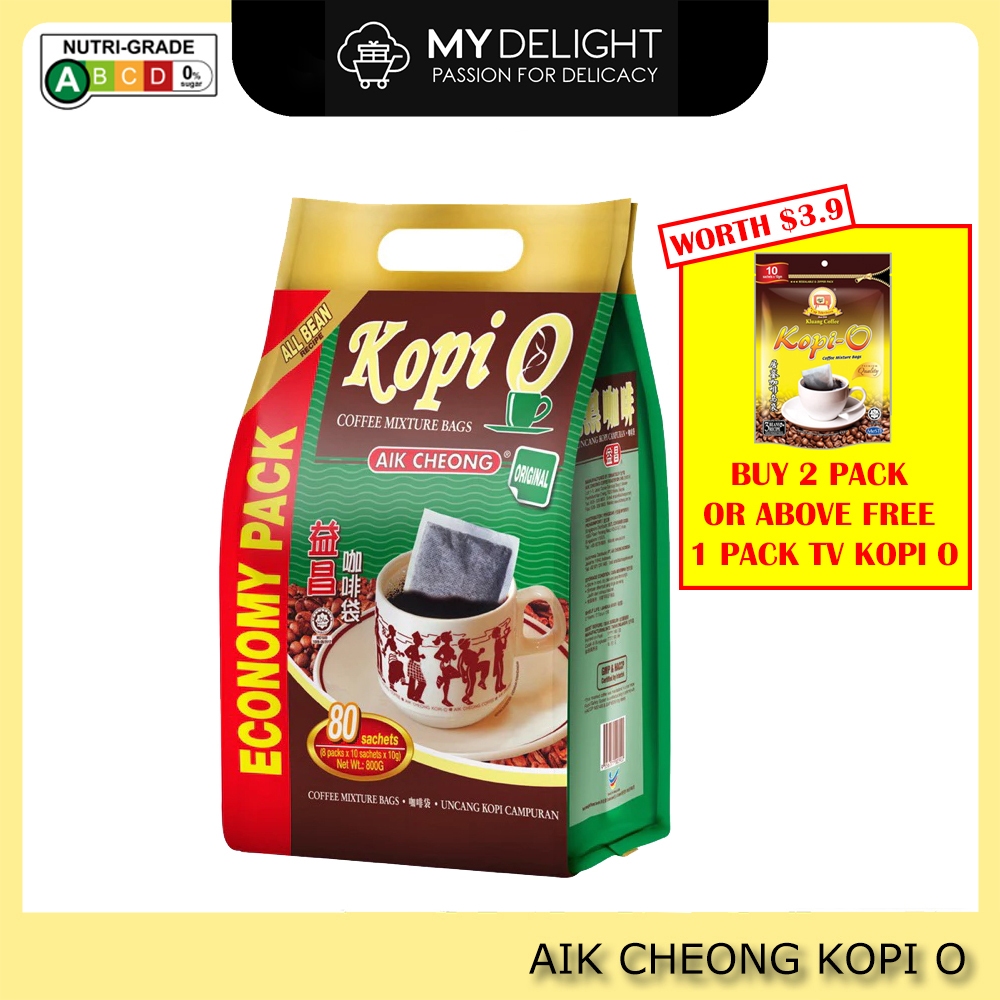 (Economy Pack) Aik Cheong Kopi-O Instant Roast Coffee Kopi O Kosong  Original Melaka Malaysia Bag SG Ready Stock