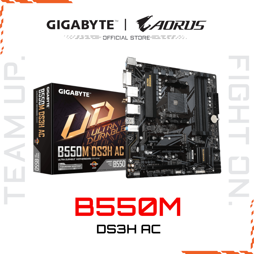 GIGABYTE B550 DS3H Placa base - Procesadores AD Ryzen 5000, VR de 5