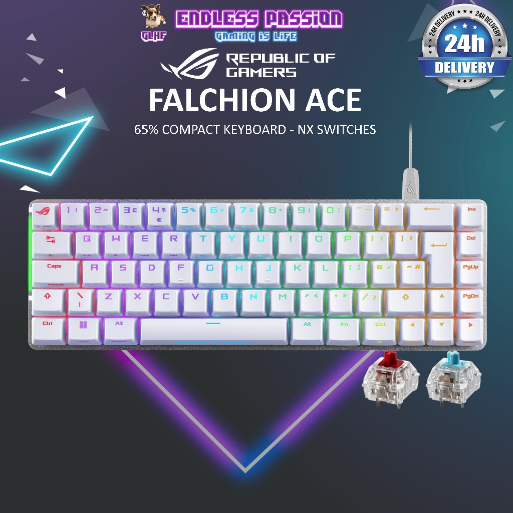 Asus ROG Falchion Ace - 65% RGB Compact Gaming Mechanical Keyboard