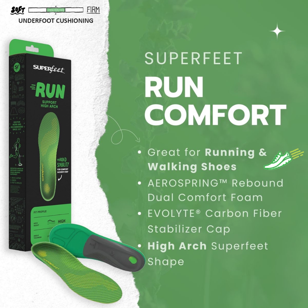 SUPERFEET RUN COMFORT (Great for Running Walking Shoes) Shopee