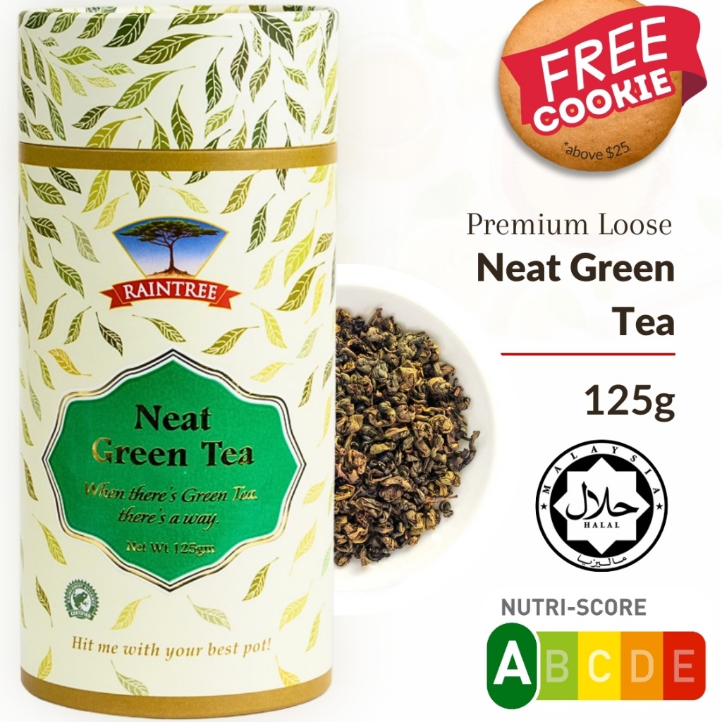 Raintree Premium Neat Green Tea - 125g Loose Ceylon Gunpowder Organic ...