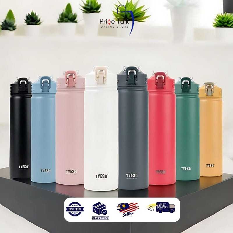 Tyeso 304 Stainless Steel Thermos Tumbler Bottle With Straw Starbucks ...