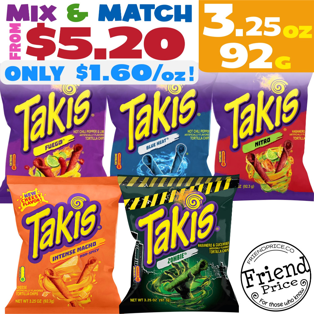 [SG Stock] Cheapest Takis ($5.20 for 92.3g) - Fuego/ Blue Heat/ Zombie ...
