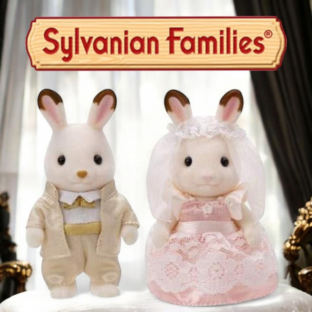Sylvanian Families Lovely Wedding Pair Set (Pink) | Shopee Singapore