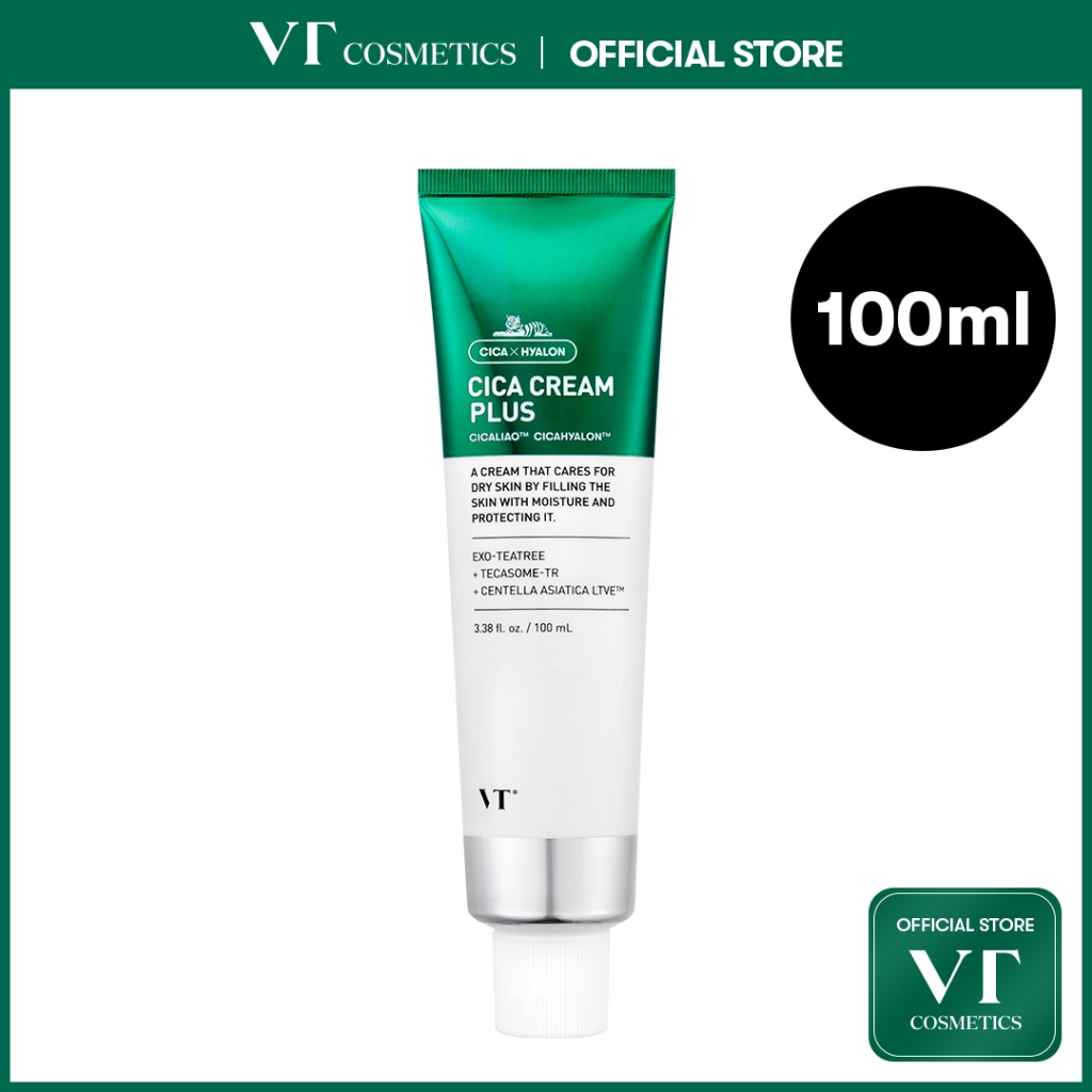 VT] CICA Cream Plus 100ml, 30ml Moisturizing & Calming, Panthenol
