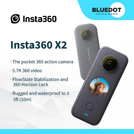 Insta360 ONE X2 360 Degree Waterproof Action Camera, 360
