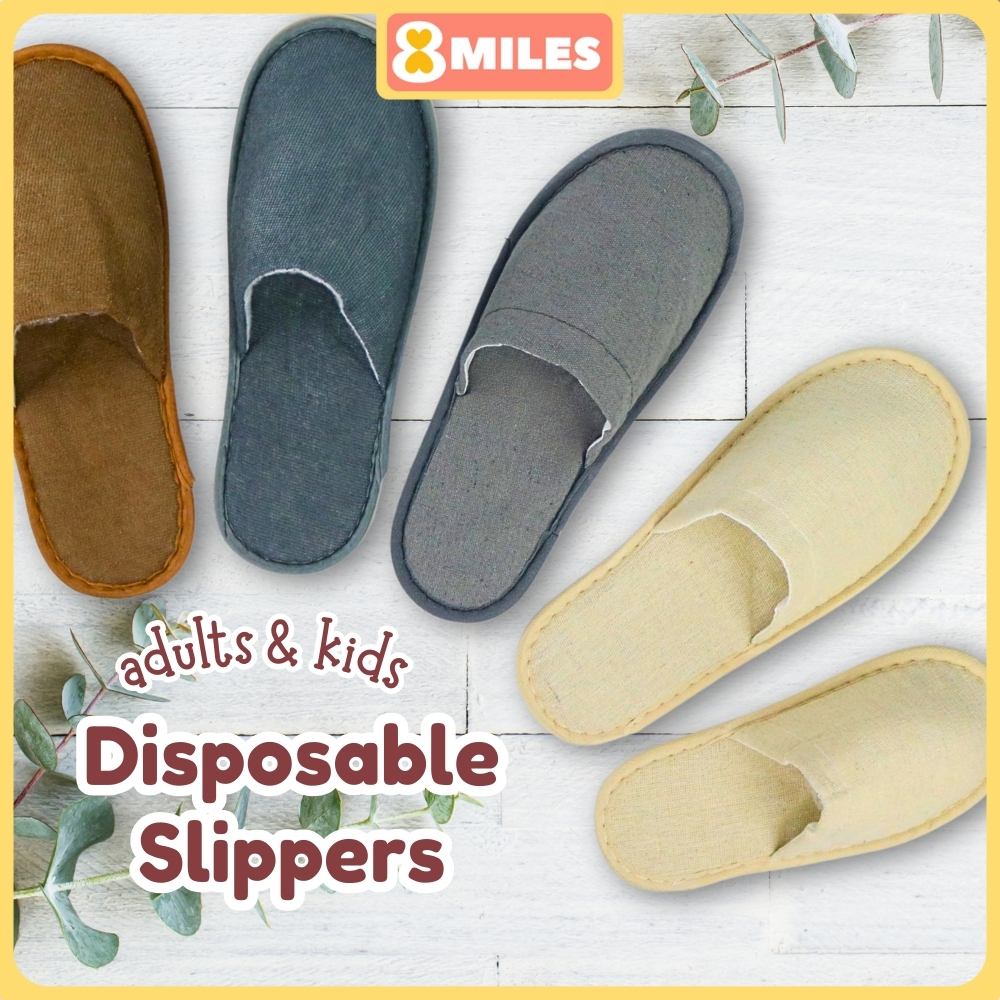 Travel Disposable Slippers Non Slip Kids Adults Children Man Woman Single use Slipper Spa Hotel Portable Shopee Singapore