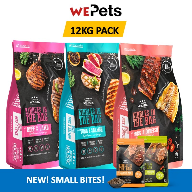 Absolute Holistic Kibbles Hypoallergenic Dog Food Dry Food (12kg ...