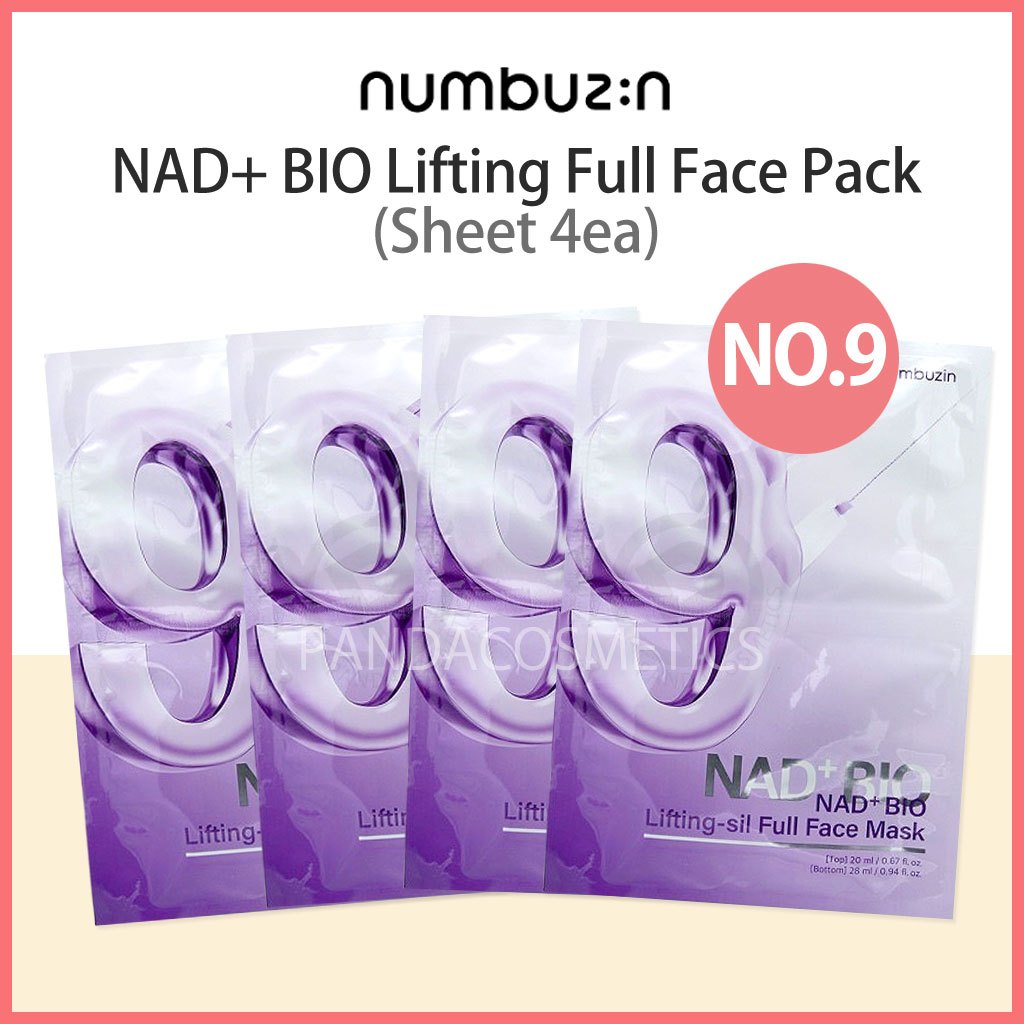 Numbuzin No. 9 NAD+ BIO Lifting Full Face Pack (Sheet 4ea) | Shopee ...