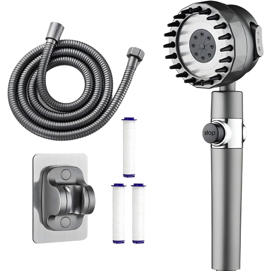 Filtered Shower Head with Handheld, High Pressure 3 Spray Mode ...