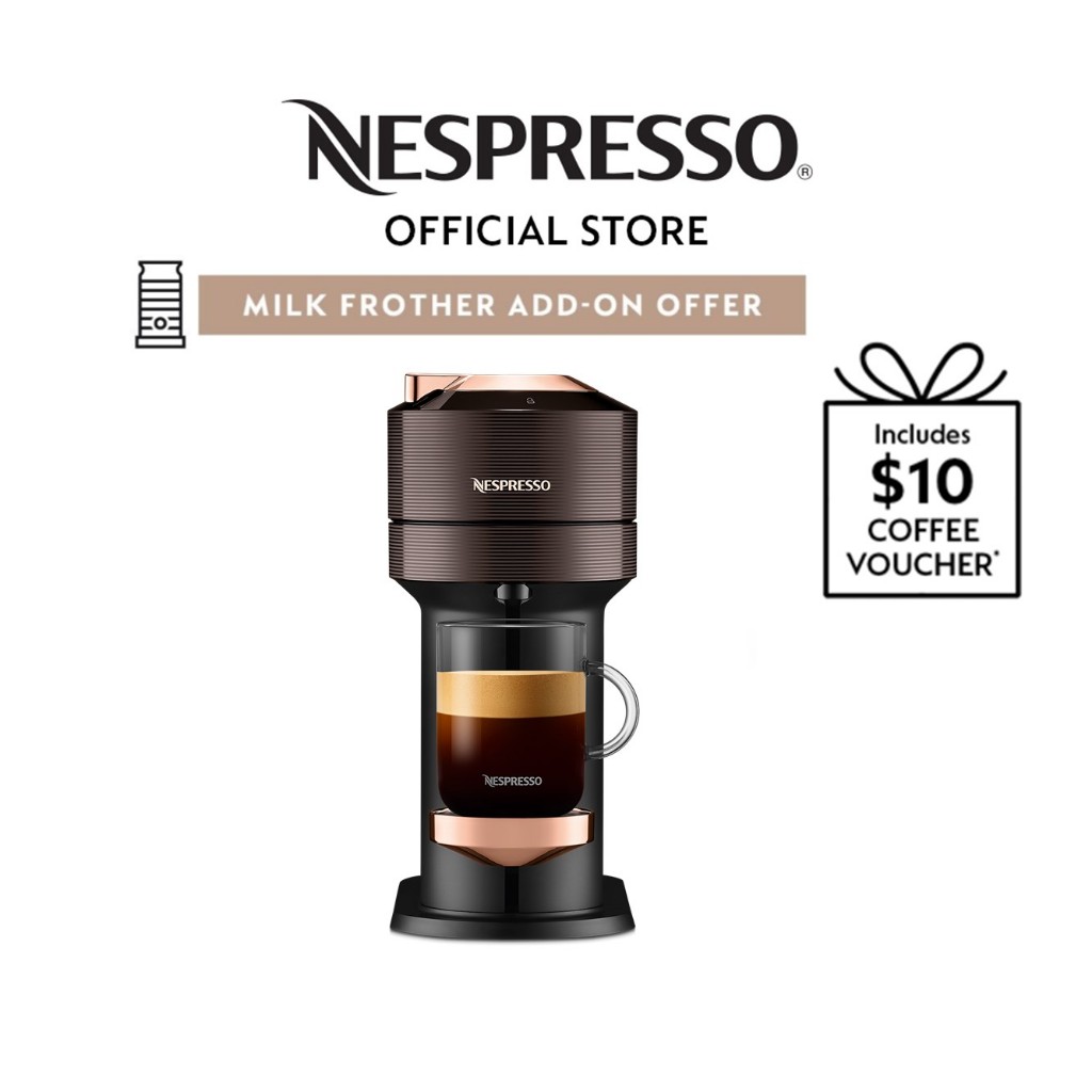 Nespresso® Vertuo Next Premium Coffee Machine, Rich Brown Shopee