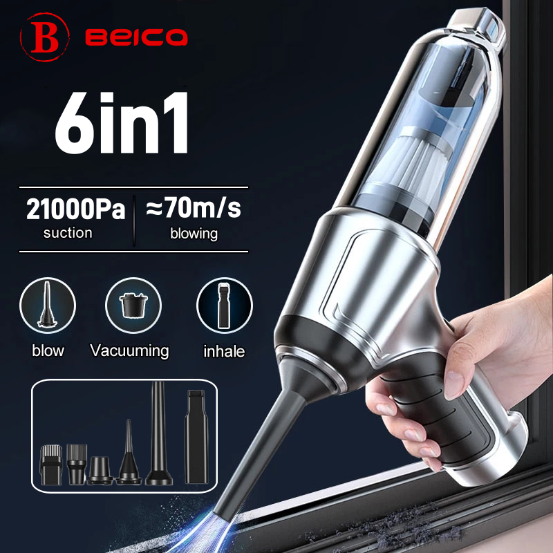 Beica 24000Pa Handheld Wireless Car Home Vacuum Cleaner 6in1 Powerful ...