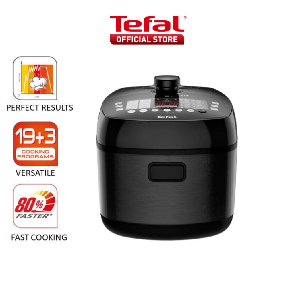 Tefal Home Chef Smart Pro Electric Pressure Cooker 4.8L CY625 Multicooker 19 programmes 10 cups slow cook saute Shopee Singapore