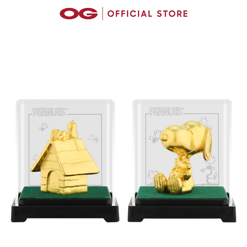 [The Singapore Mint] Peanuts Snoopy 24K Gold Foil Mini Figure - Peanuts ...