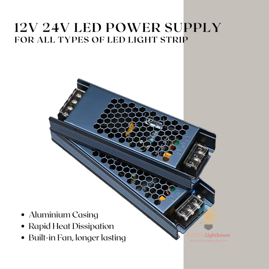 12V 24V Premium Slim Power Supply Driver for LED Strip 60W/100W/150W ...
