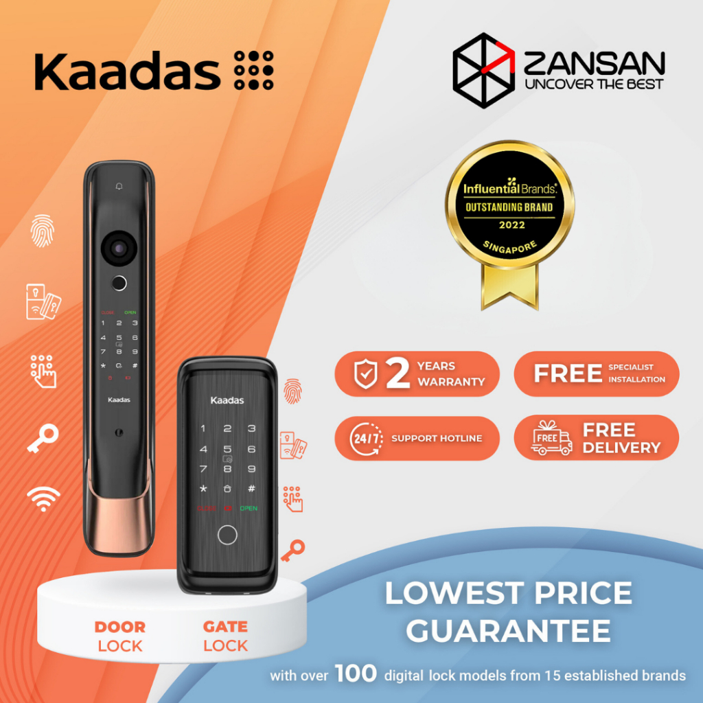 Kaadas K20 Pro Digital Door Lock / Passcode / RFID Card / Fingerprint ...