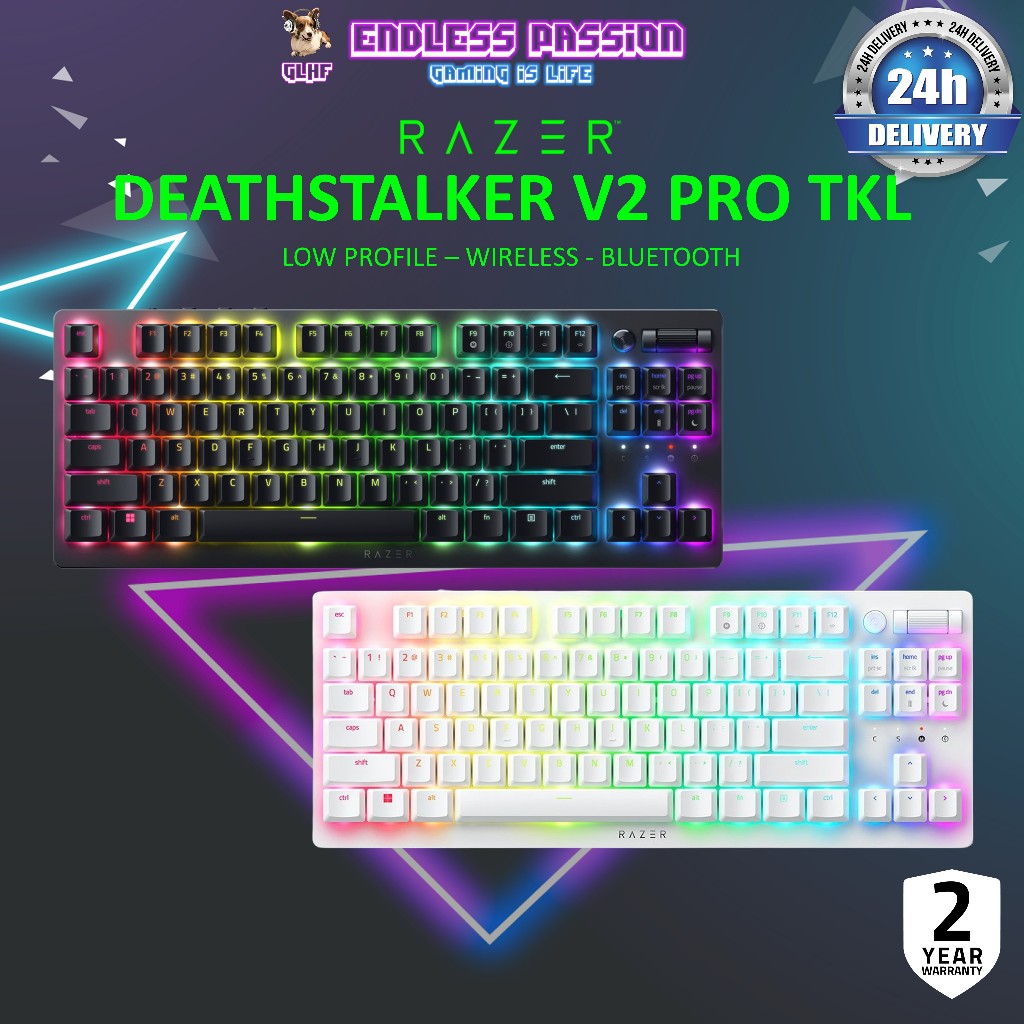 Razer DeathStalker V2 Pro Tenkeyless - Wireless Low-Profile RGB ...
