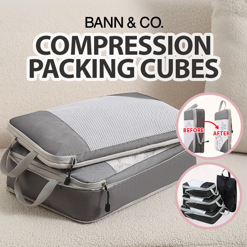 Compression Packing Cubes Compress Save Space Travel Organiser Luggage Organiser Shopee Singapore