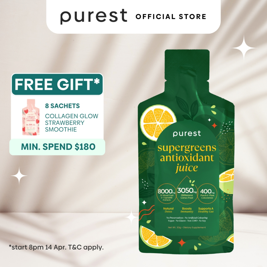 Purest Co Supergreens Antioxidant (Detox & Immunity) | Shopee Singapore