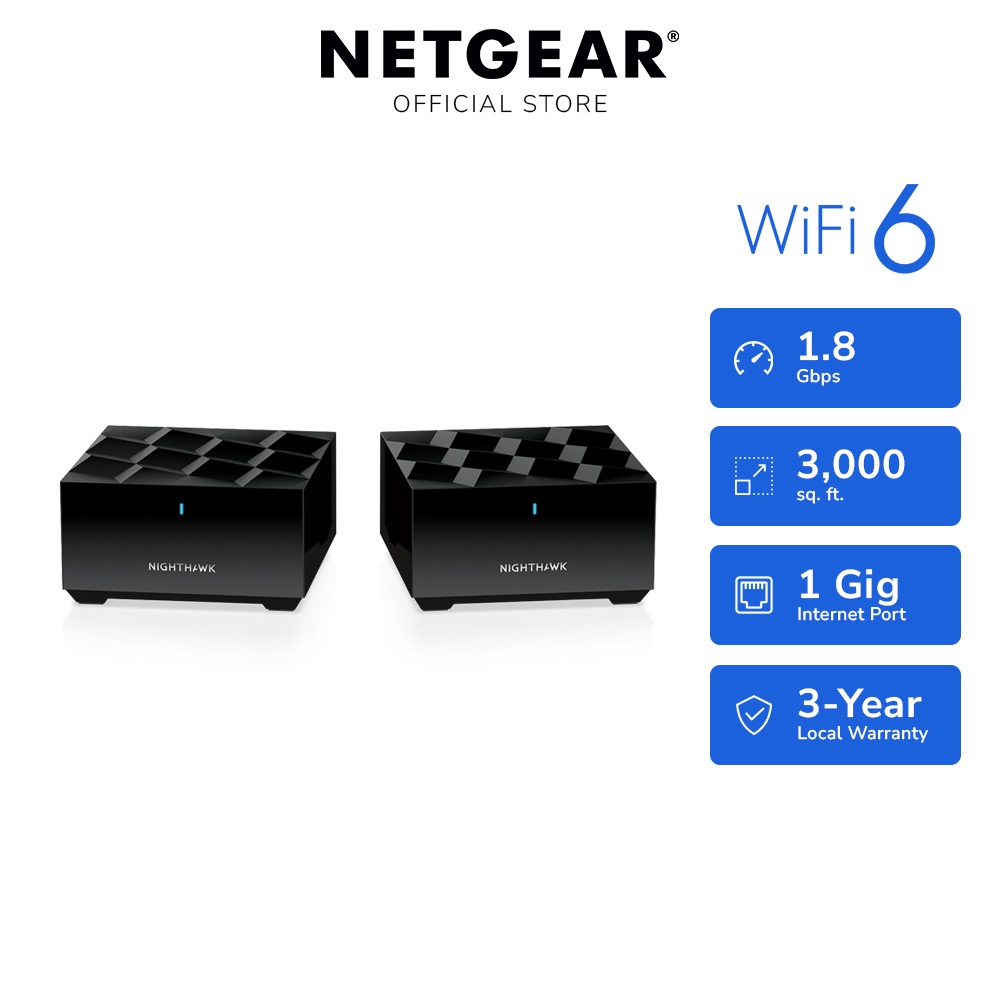 NetGear Nighthawk AX1800 Dual-Band deals Mesh WiFi 6 System