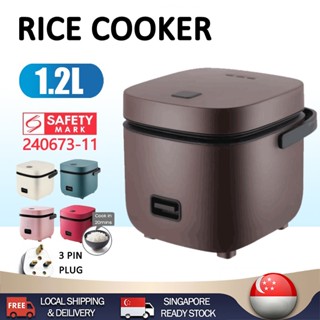 READY STOCK 1.2L Mini Electric Rice cooker Non Stick Suitable For 1 2 People Portable Electric cooker Electric Pot Shopee Singapore