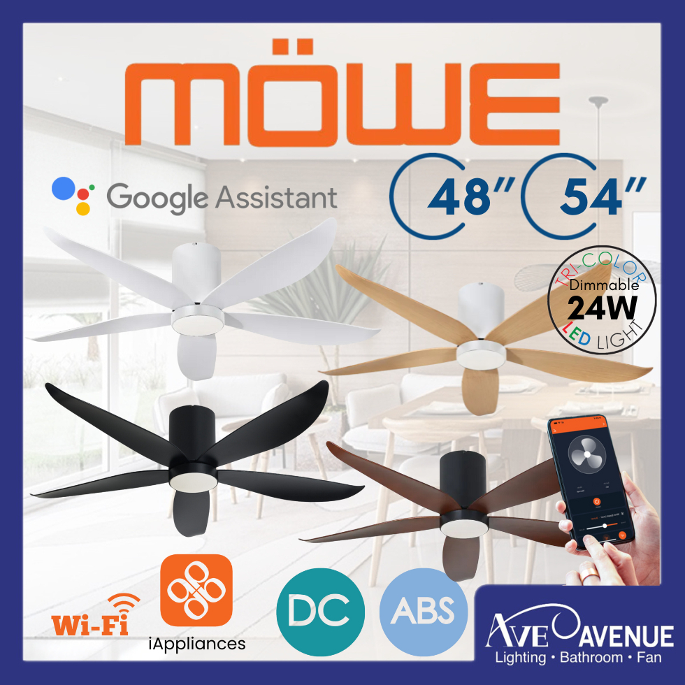MOWE Helios MW488F/548F DC Smart WiFi Ceiling Fan 5 Blade 48/54 Inch ...
