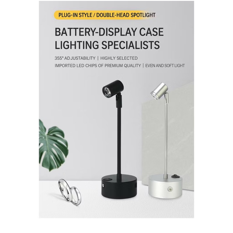 LED Wireless Rechargeable 3W Mini Spotlight Figure Display Spotlight ...