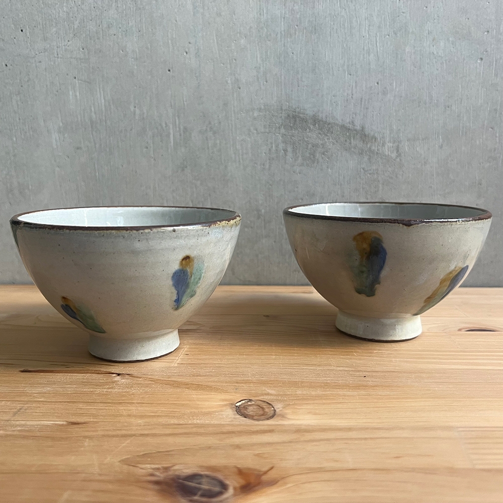 Shoudai ware, three-color rice bowl, Ojiro Motoya Chihiro Kiln ...