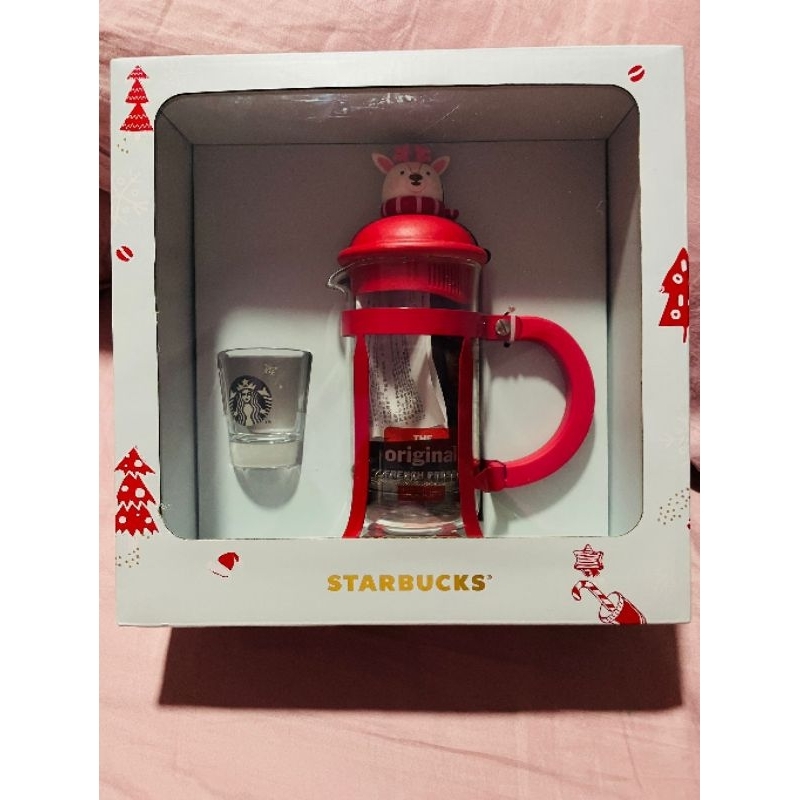 Starbucks Christmas Bodum French Press 350ml + 50ml shot glass | Shopee  Singapore