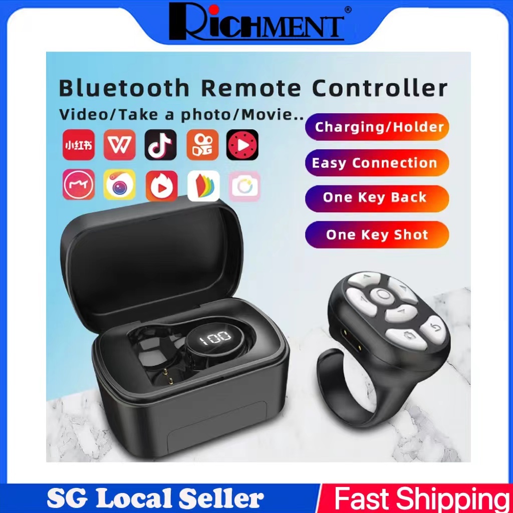 ✓SG SELLER✓】Remote Control Page Turner Scrolling Ring Clicker