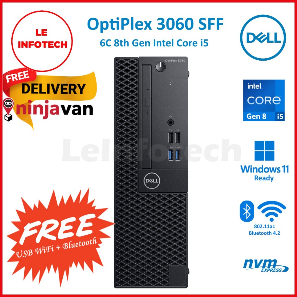 PRELOVED DELL OptiPlex 3060 SFF Desktop 6-Cores Intel i5 16/32GB RAM ...