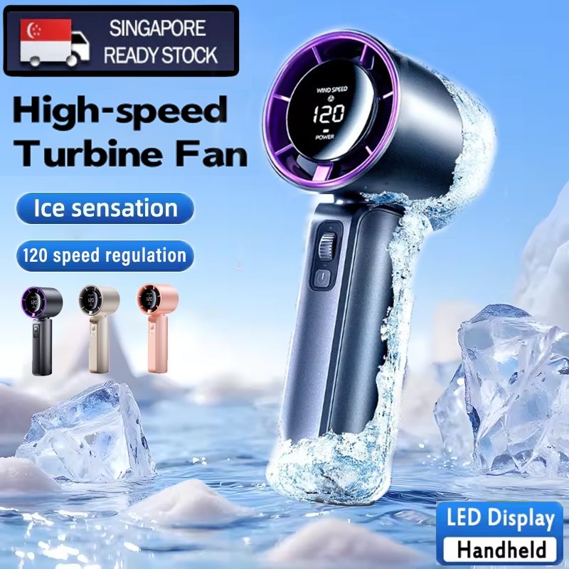 [SG] Mini Portable Fan Handheld Fan 120-Gears High Speed Adjustable ...