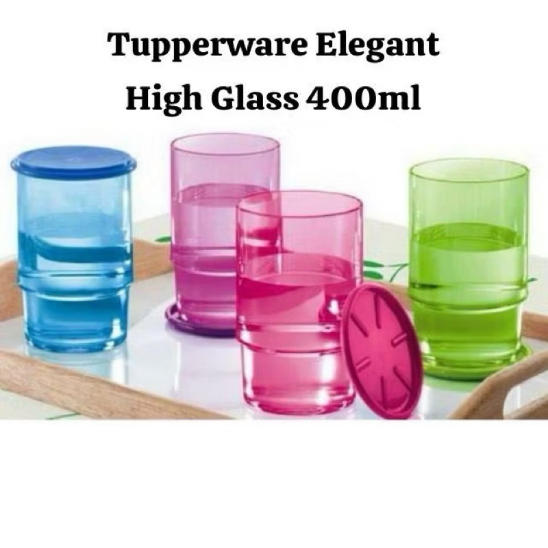 💯Tupperware Elegant High Glass PINK Set (4) 250ml & 400ml 🎀🎀 | Shopee ...