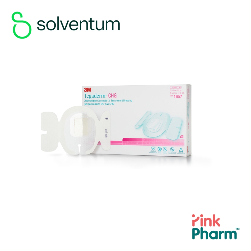 Solventum TEGADERM CHG CHLORHEXIDINE GLUCONATE I.V. SECUREMENT DRESSING ...