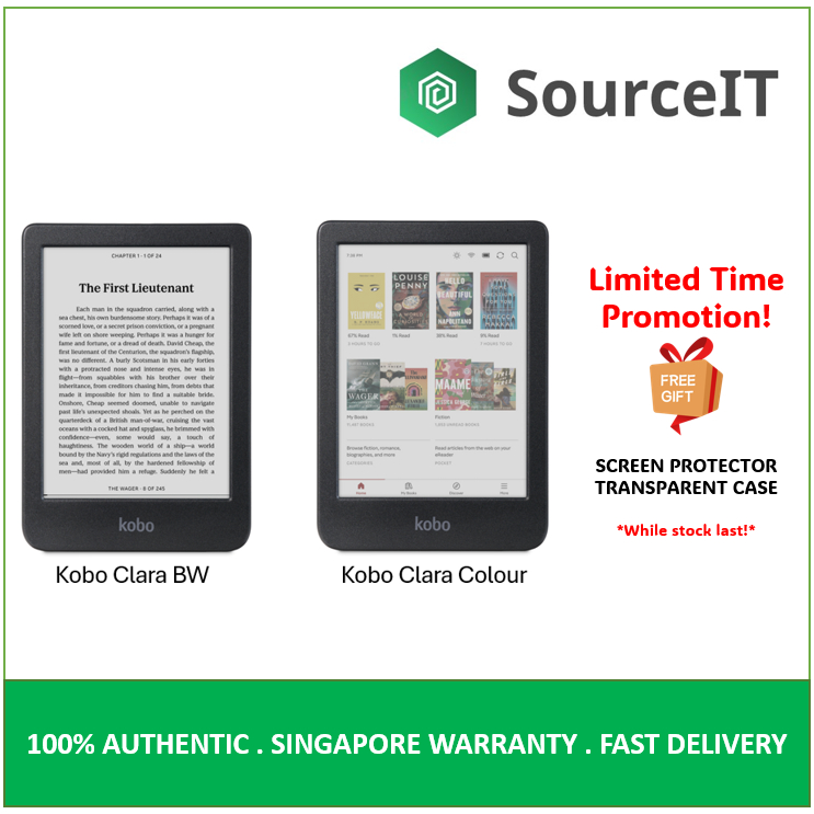 eReader] Rakuten Kobo Clara BW / Colour - 1 Year Local