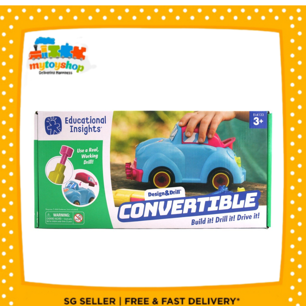 Educational Insights Design n Drill Convertible Car ( Minor Crease ...