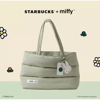 海外✴︎STARBUCKS × miffy グリーン トートバッグ Starbucks x Miffy collaboration tote bag Green Singapore