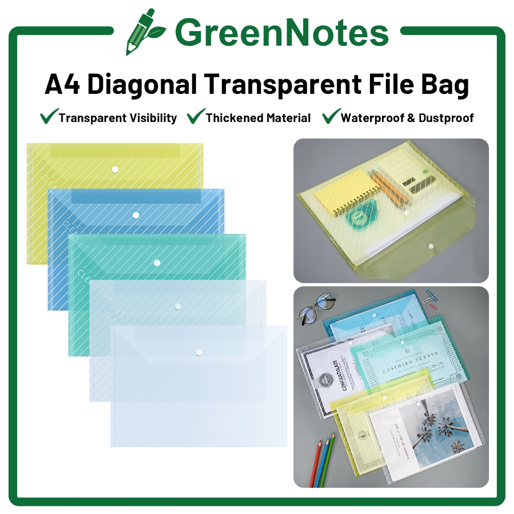 WORKWELL Thick A4 Document Folder | Button Closure File Bag ...