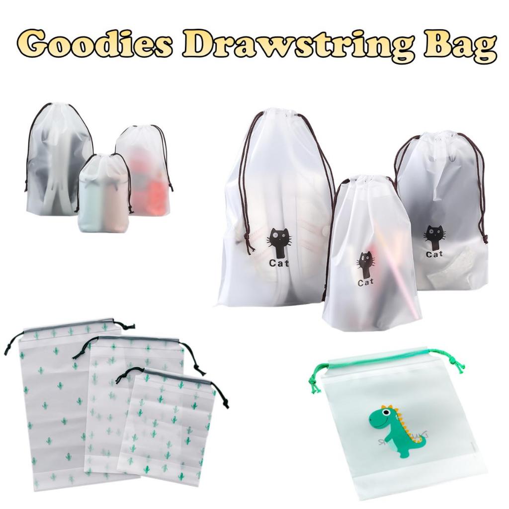 Drawstring Bag for Goodies Transparent Waterproof Luggage Organiser ...